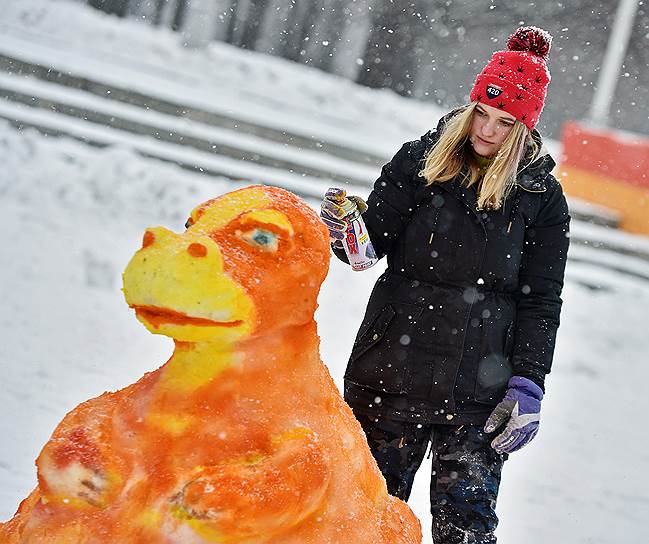 Конкурс снеговиков в Москве
