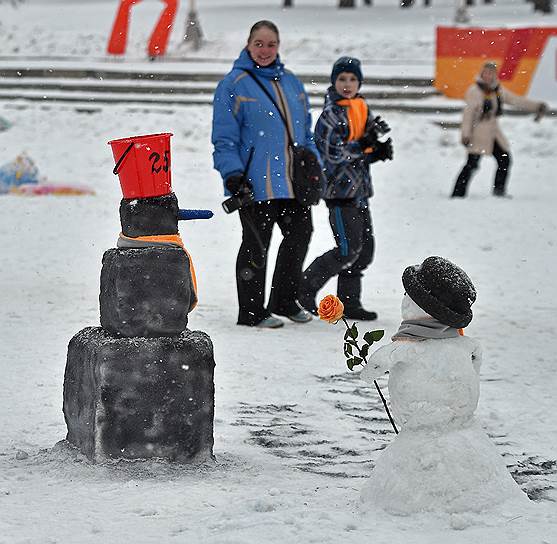 Конкурс снеговиков в Москве