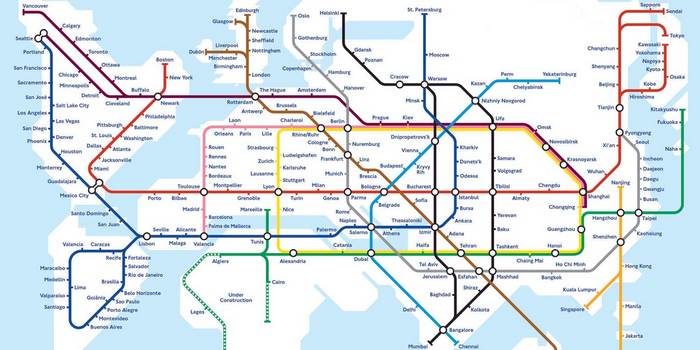 В сеть выложили окончательную версию схемы метро Москвы 2050