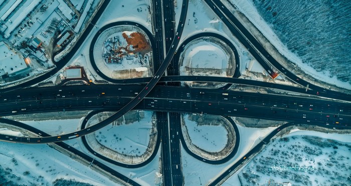 15 фото зимней Москвы, снято с высоты дроном