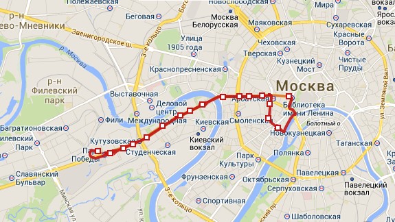 Достопримечательности Москвы из окна троллейбуса